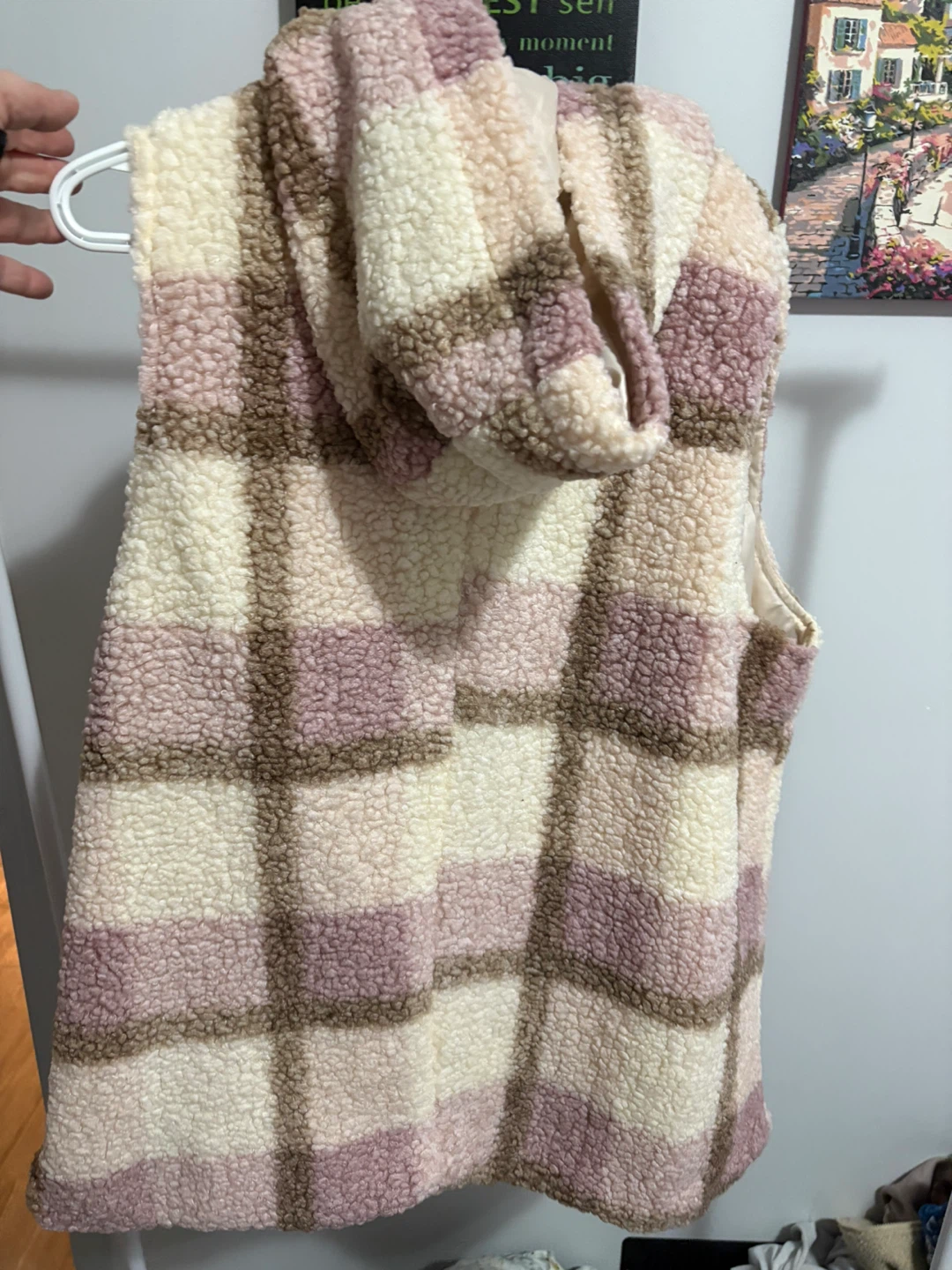 Fuzzy Plaid Vest - Perfect for Layering! - photo 2