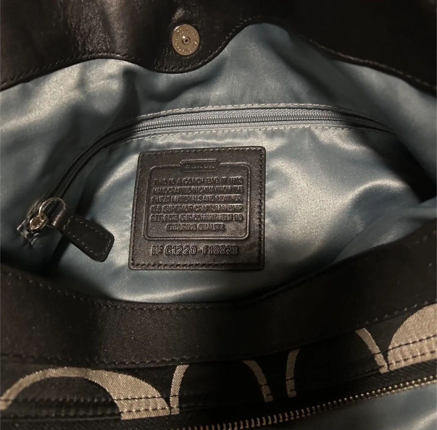 Authentic Vintage Coach Signature Canvas Lexi Bag image indicator(5)