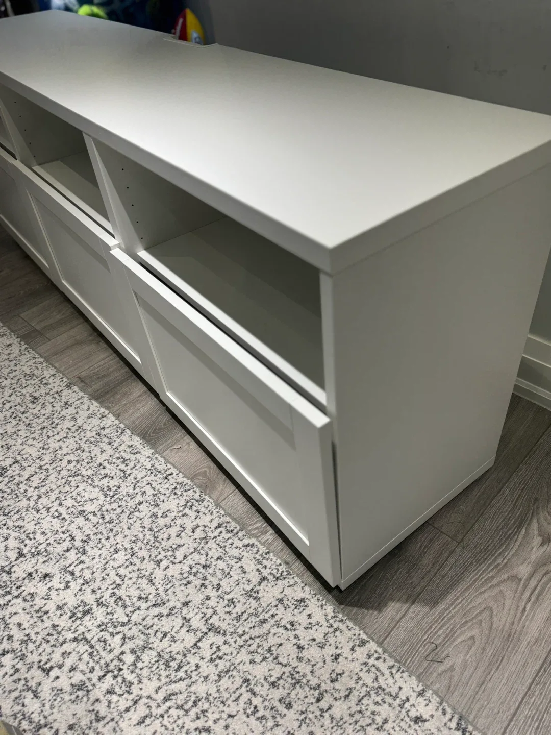 White TV Stand/bench Storage Unit image indicator(4)