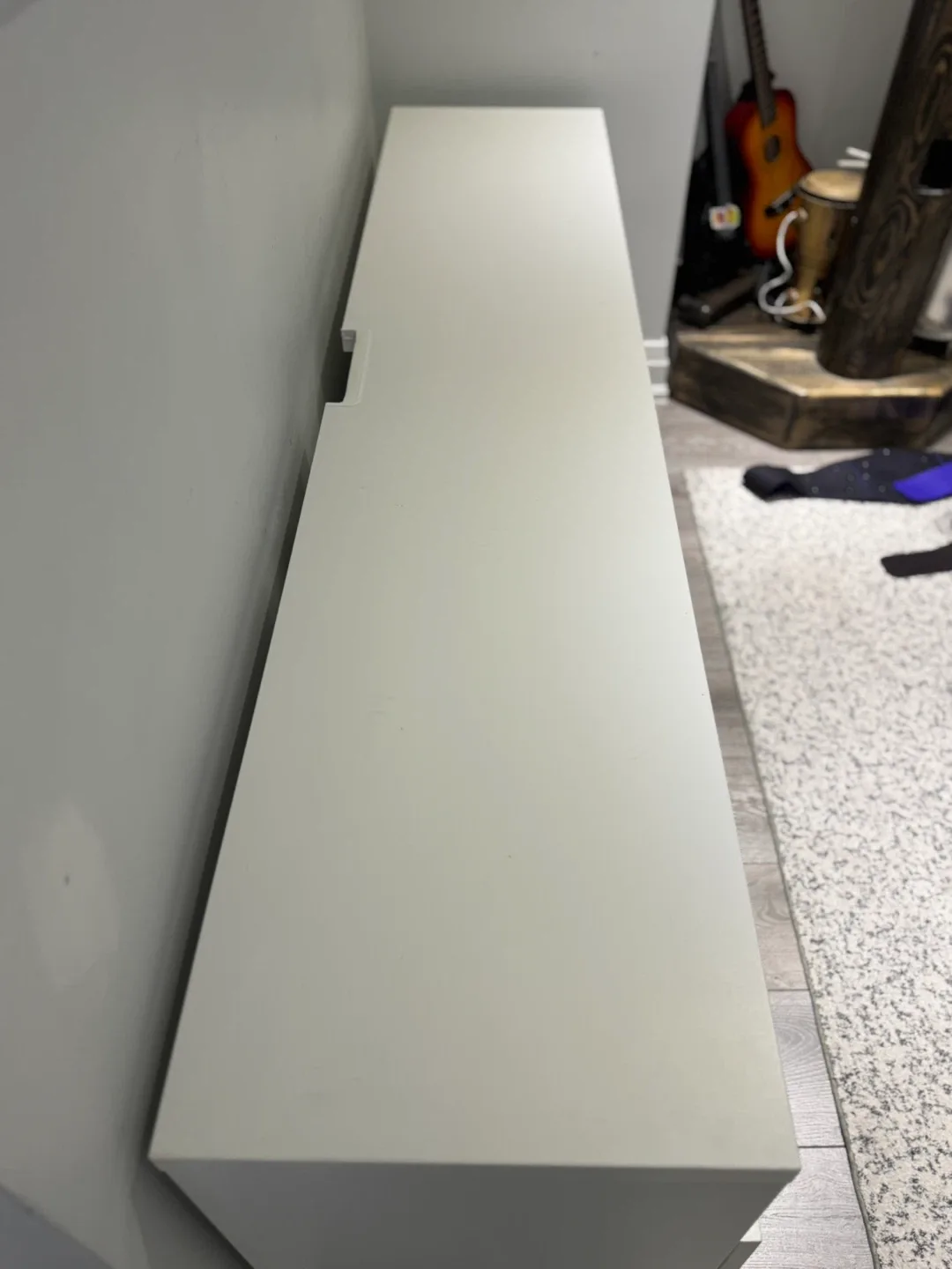 White TV Stand/bench Storage Unit image indicator(7)