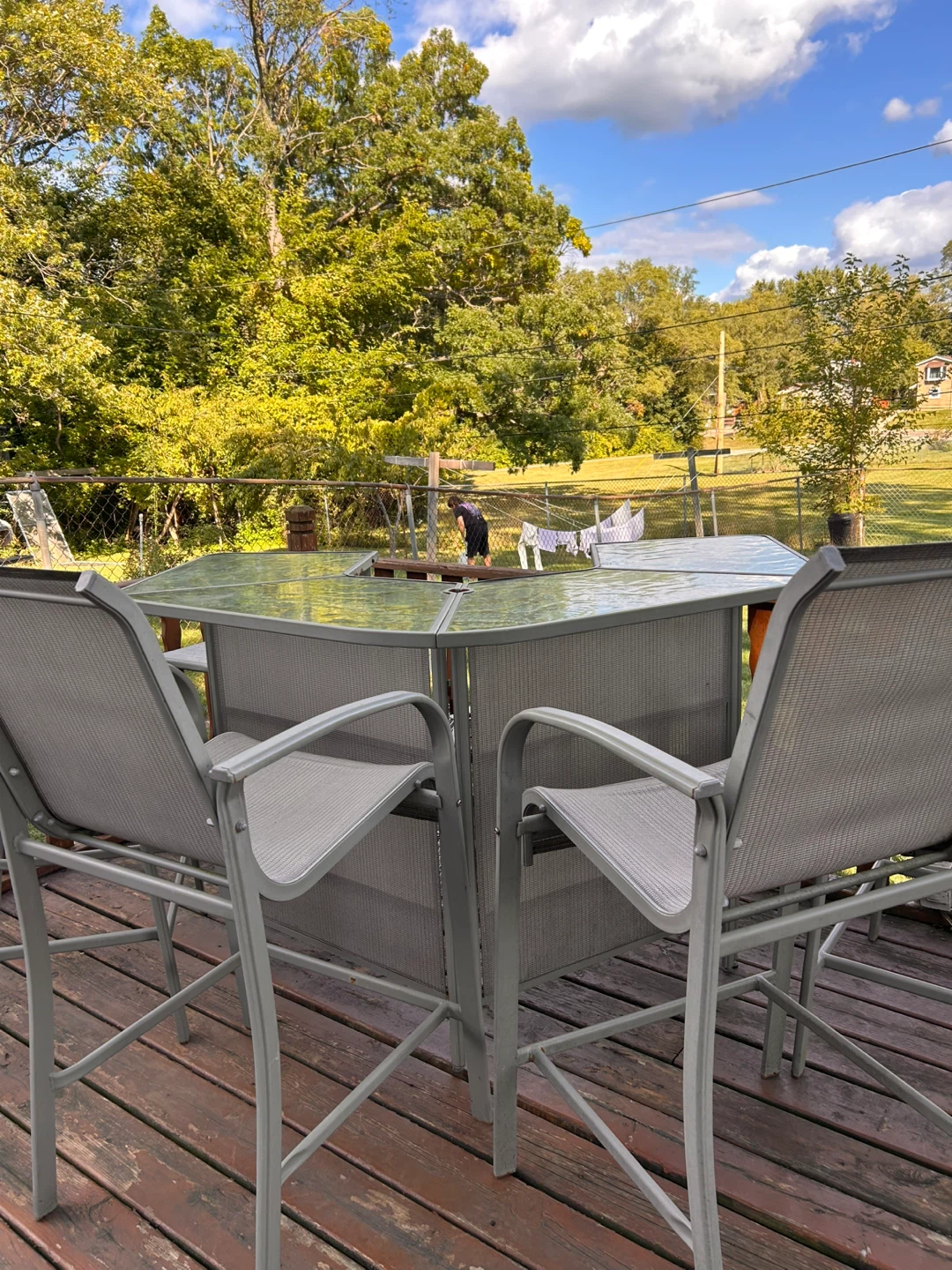 Outdoor Bar with 4 high chairs and one stool - photo 4