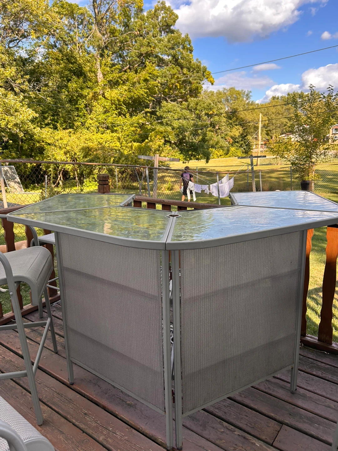 Outdoor Bar with 4 high chairs and one stool - photo 3