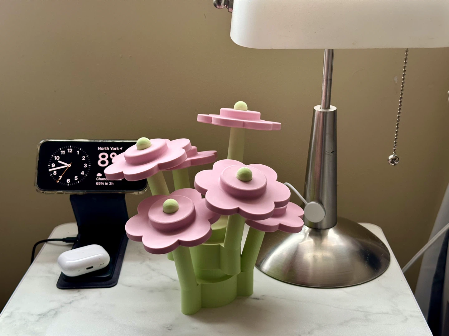 Cute pastel pink aesthetic flower set