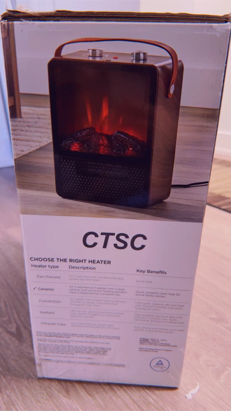 New CTSC Retro Portable Electric Fireplace image indicator(2)