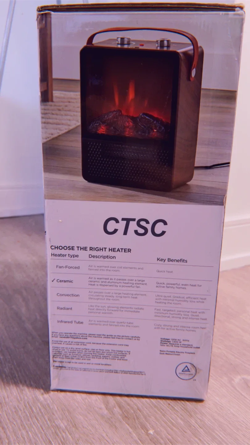 New CTSC Retro Portable Electric Fireplace image indicator(5)