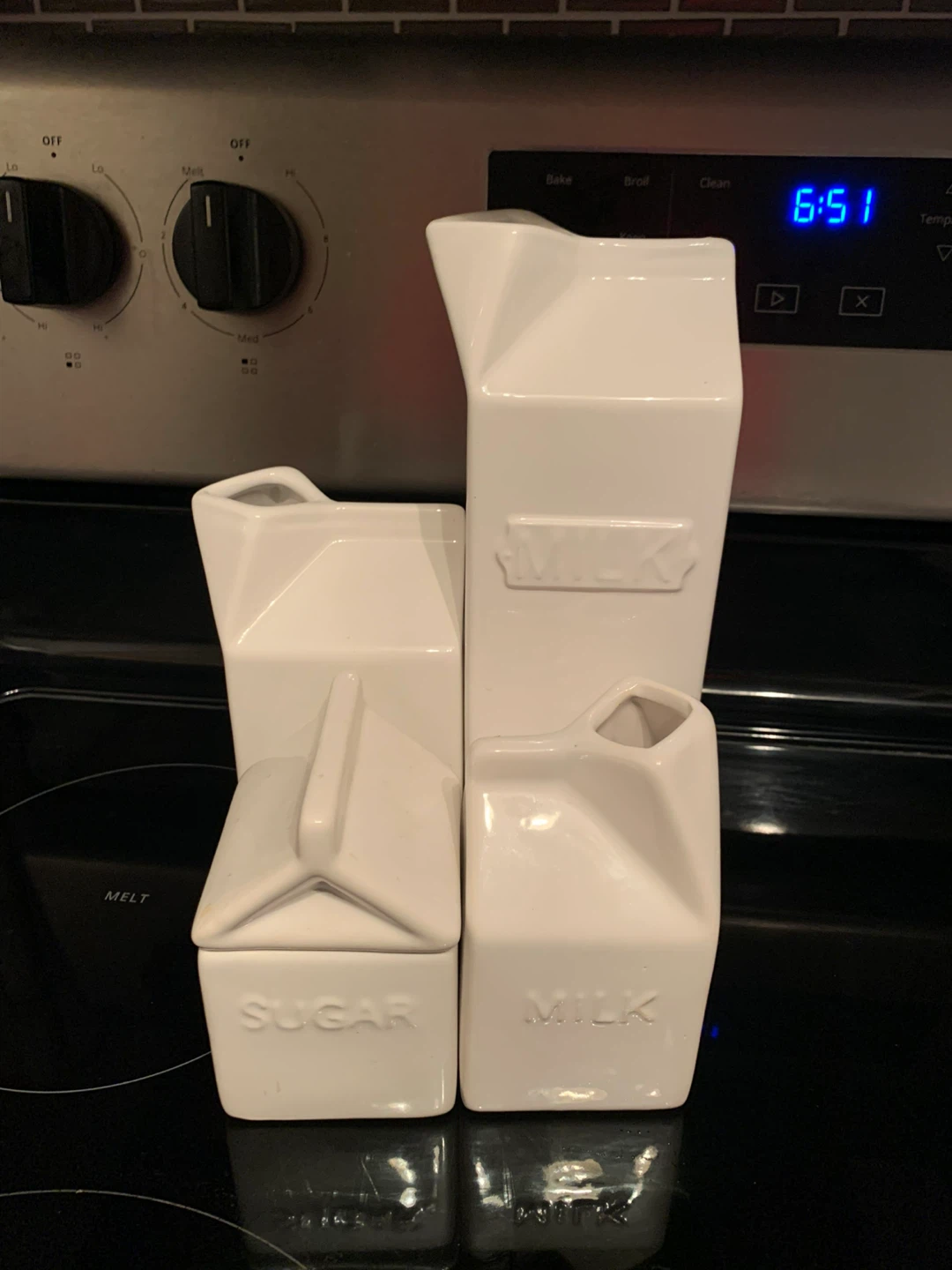 Ceramic Milk & Sugar Container Set