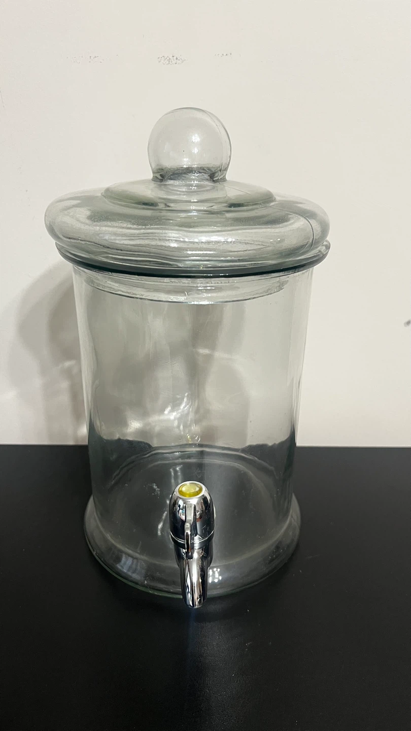 Glass Beverage Dispenser with Spigot