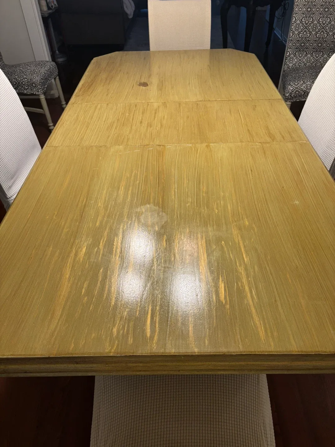 Solid oak dining table with 6 chairs image indicator(3)