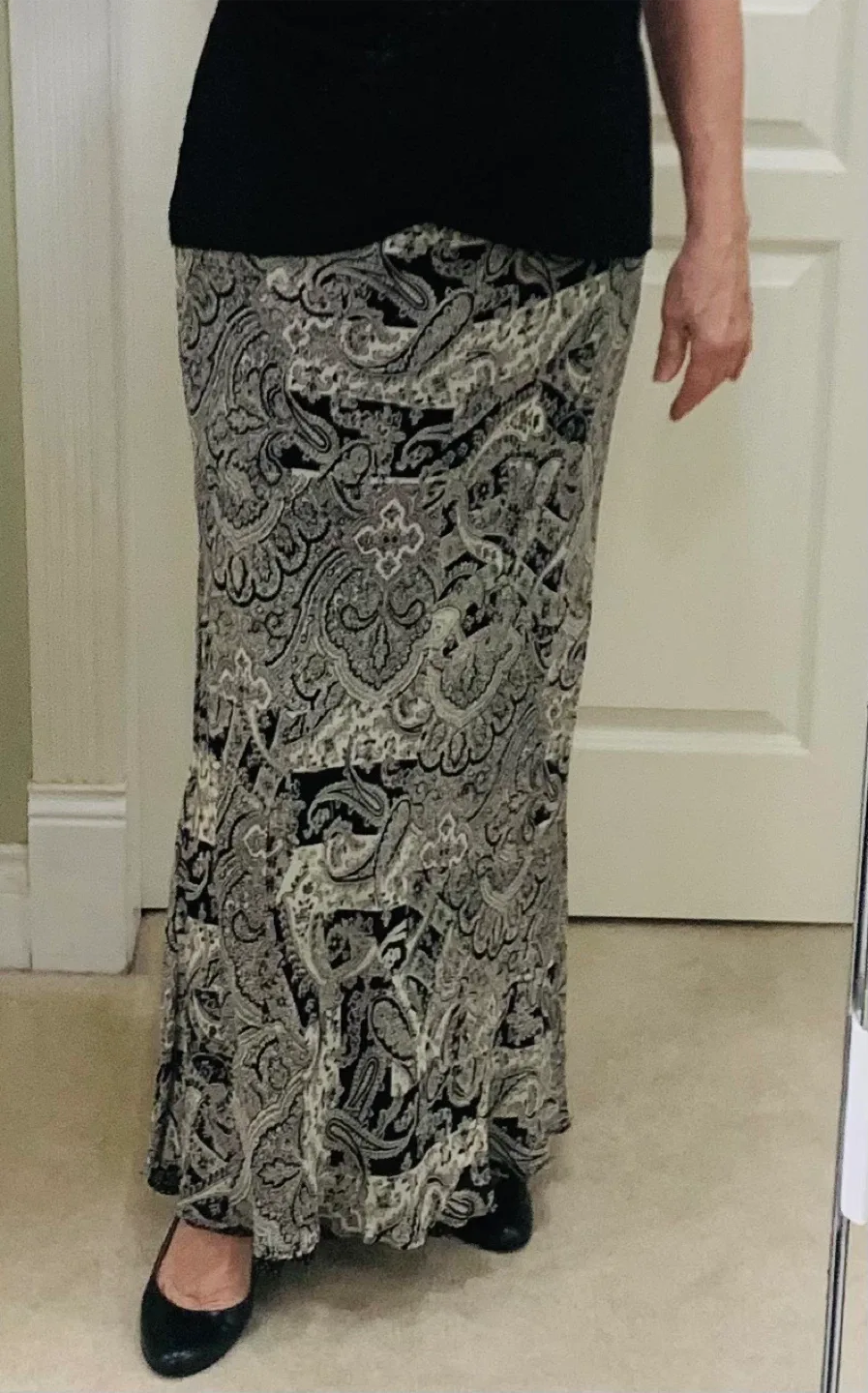 Patterned Double Sided Maxi Skirt