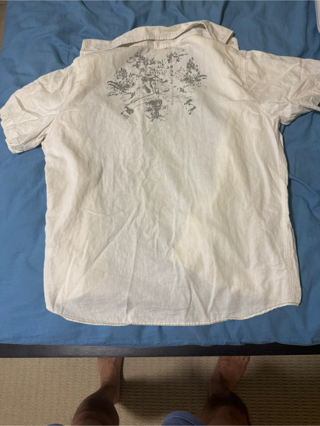 White Short Sleeve Button Up Shirt - photo 2