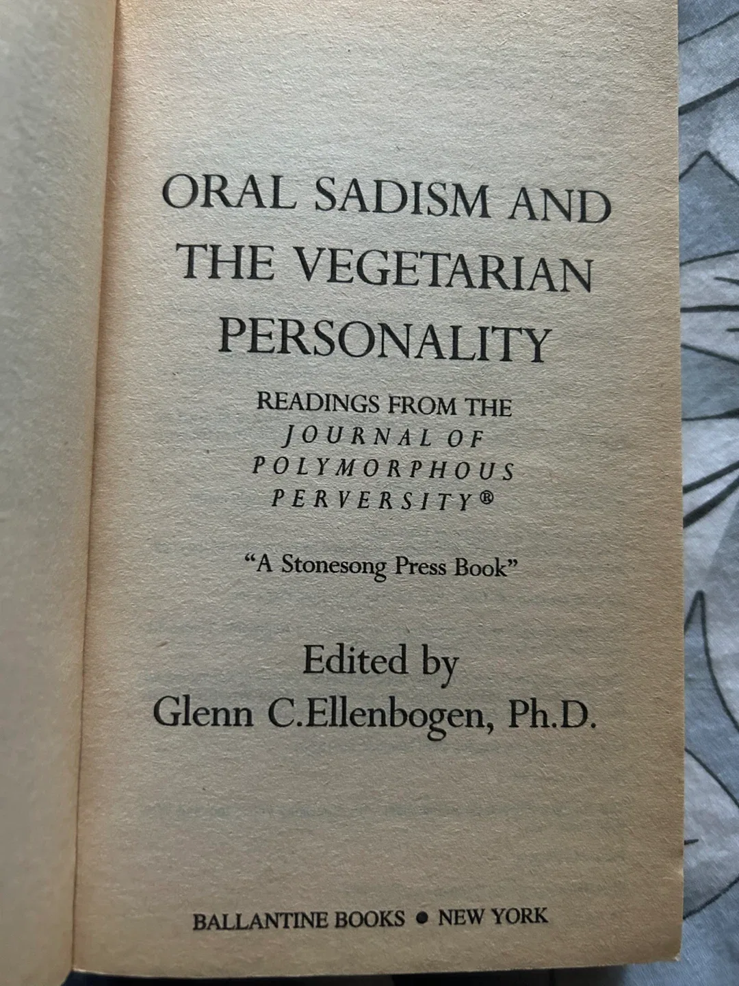 Book psychology Oral Sadism and the Vegetarian Personality image indicator(2)