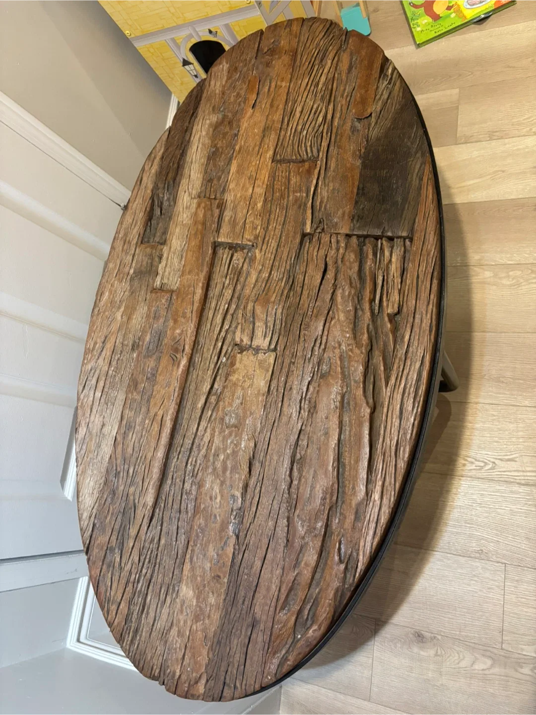 Distressed wood coffee table image indicator(2)