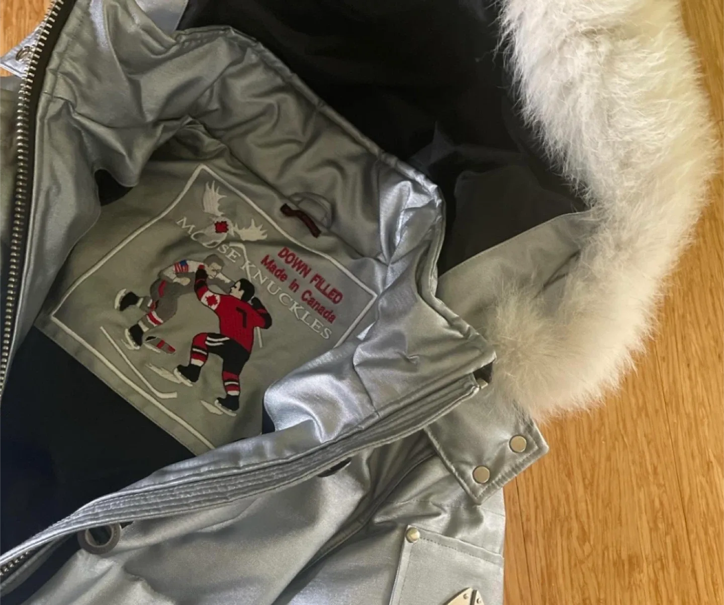 Moose Knuckles Chrome Silver Bomber image indicator(3)