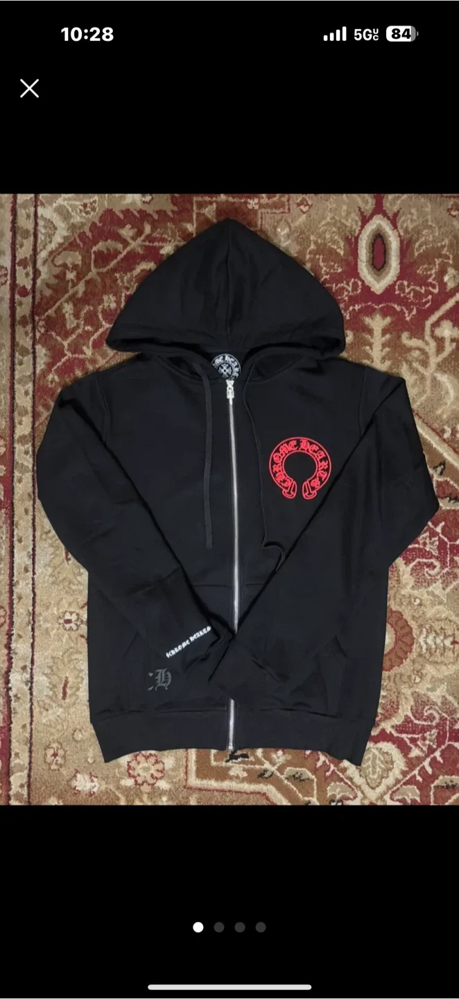 Chrome Hearts Black Zip-Up Hoodie thumbnail