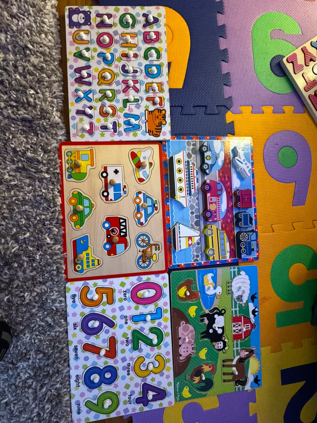 Melissa & Doug Wooden Puzzles Set