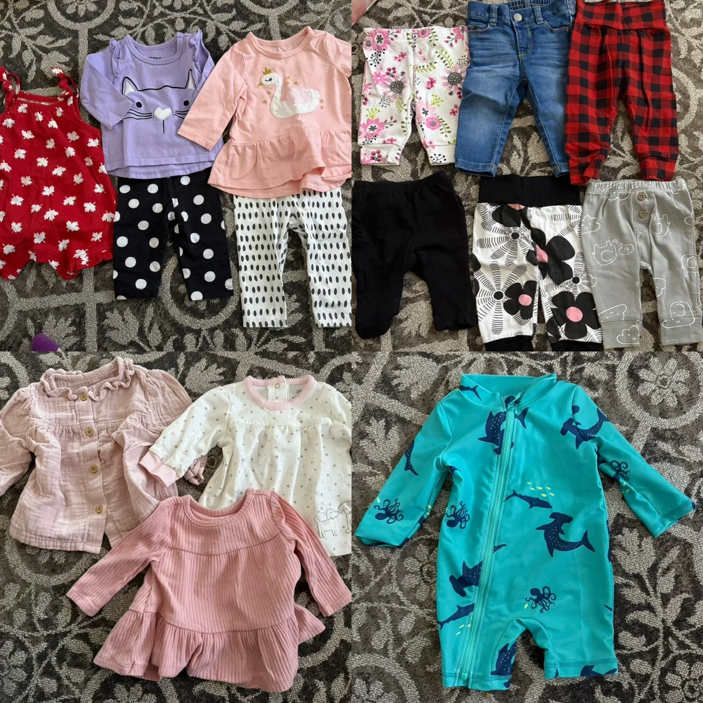 Baby Girl Clothing Lot - Carters, Hello Kitty, Various Sizes image indicator(4)