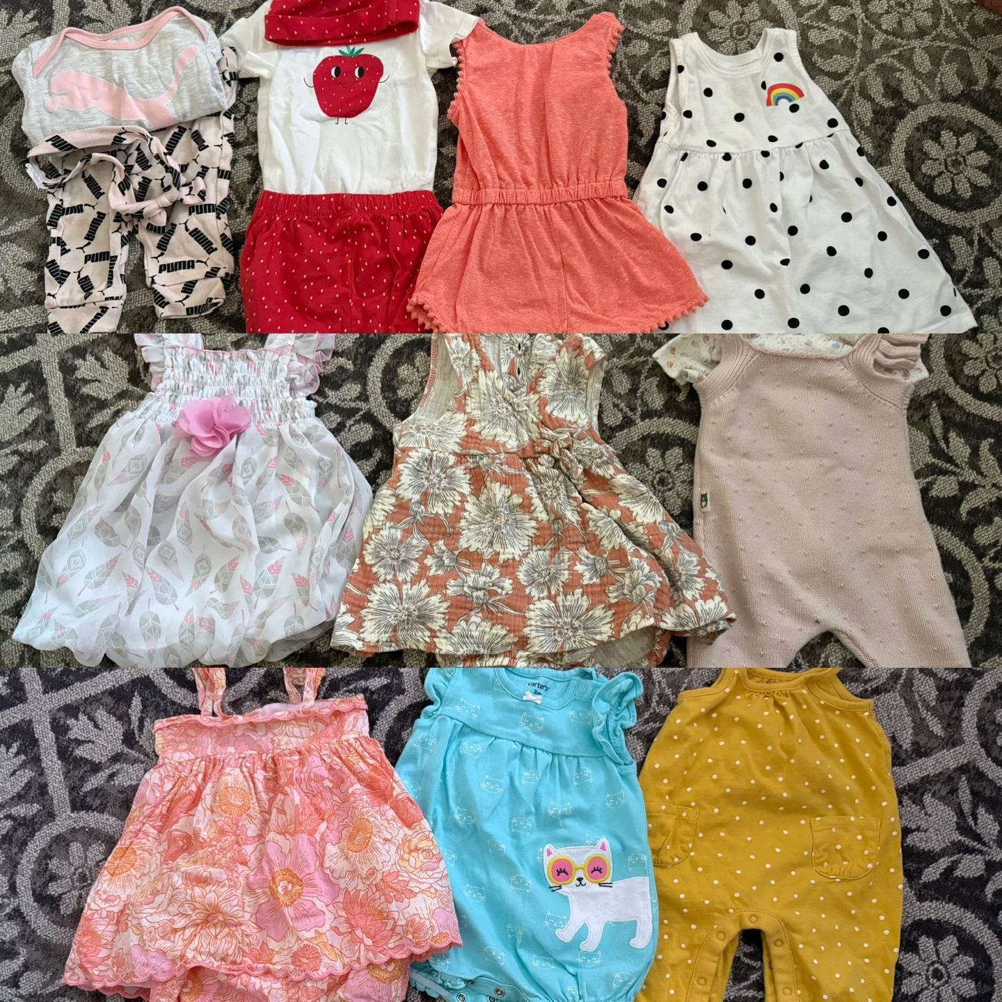 Baby Girl Clothing Lot - Carters, Hello Kitty, Various Sizes - photo 3