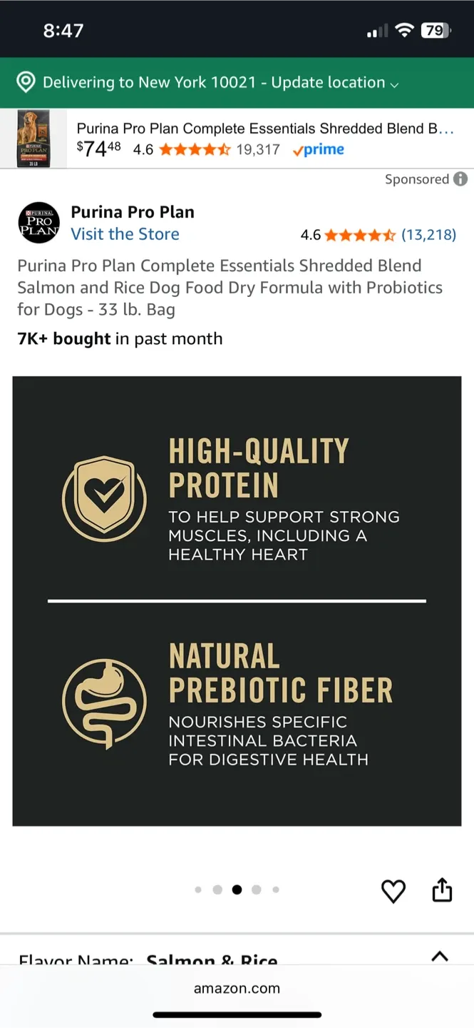 Purina ProPlan 33LBS Salmon & Rice Formula, is new unopened. image indicator(5)