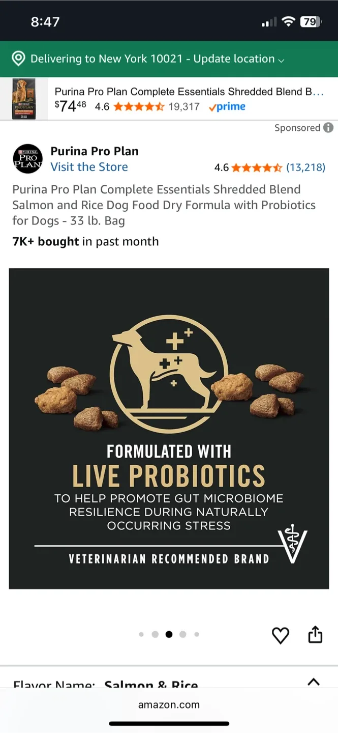 Purina ProPlan 33LBS Salmon & Rice Formula, is new unopened. image indicator(6)