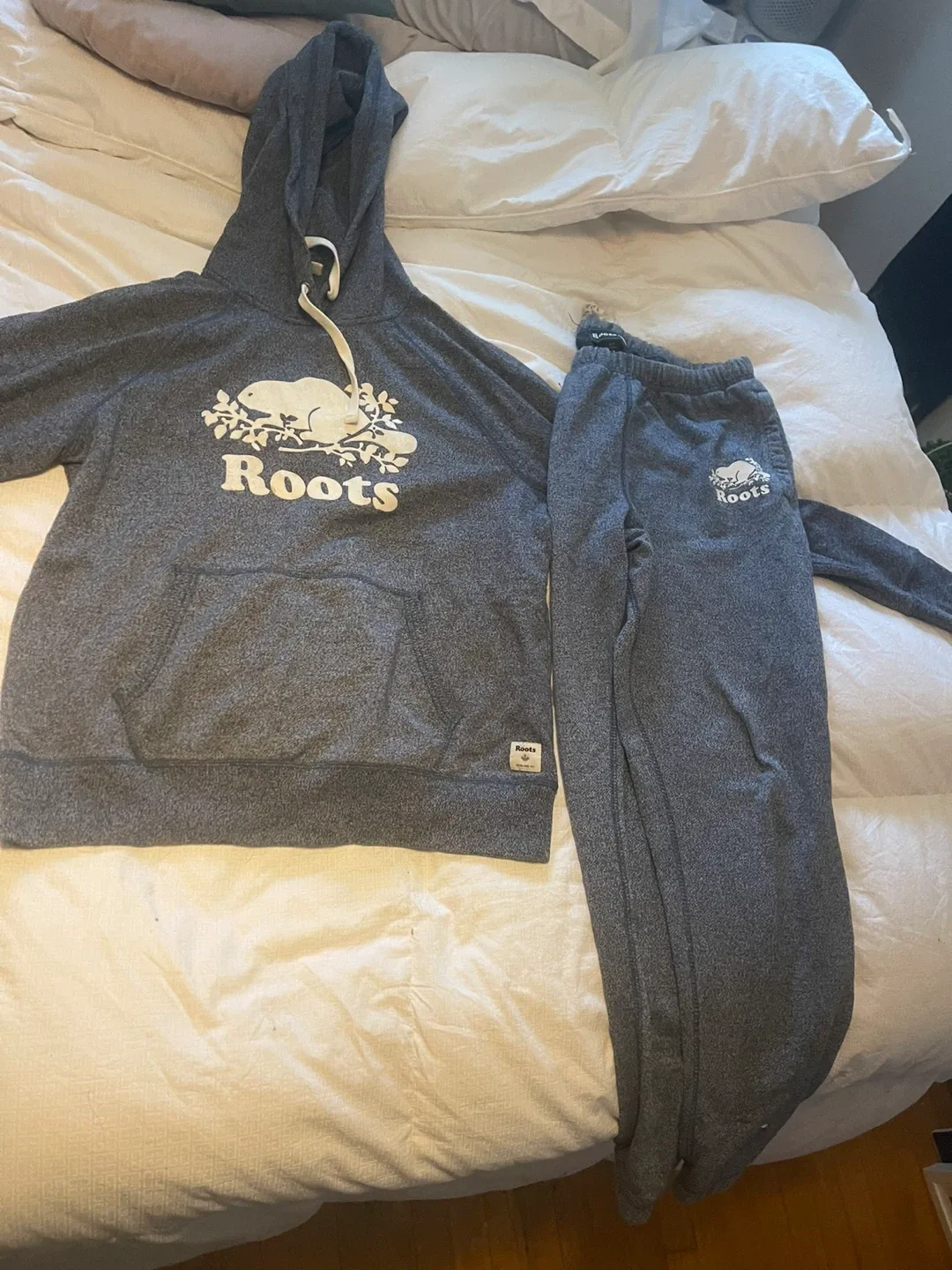 Roots Grey Hoodie and Sweatpants Set - Size L image indicator(6)