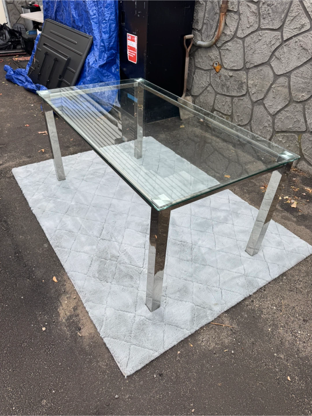 Glass Top Dining Table