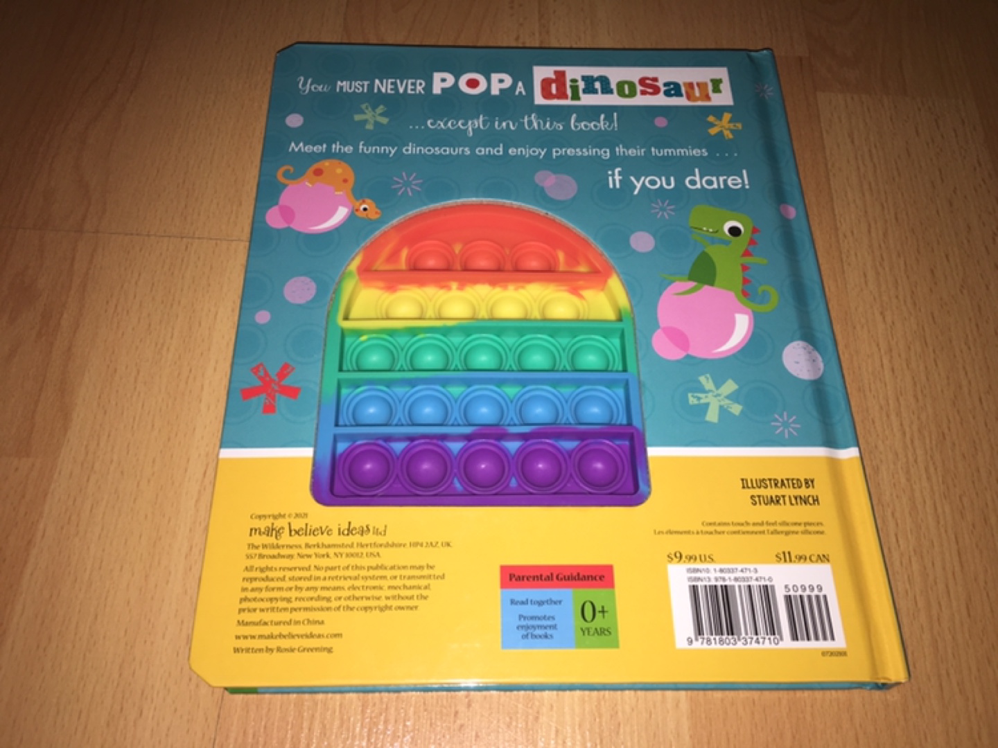 Never Pop A Dinosaur! Book with Sensory Pop-Its - photo 3
