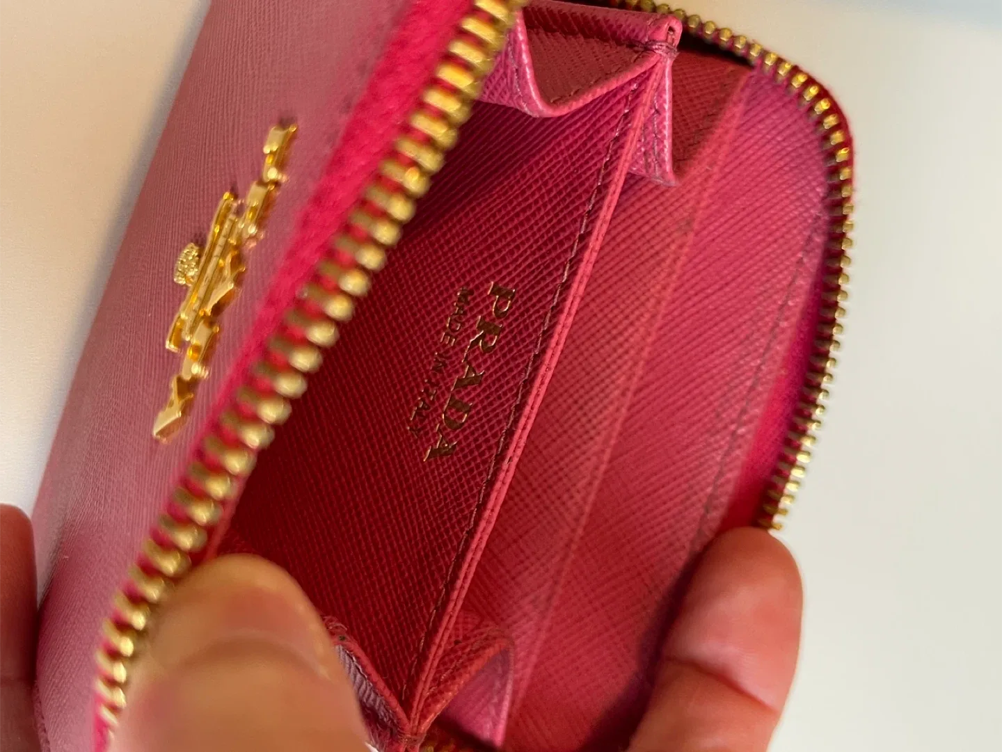 Prada Pink Leather Coin Purse 🥕 image indicator(7)