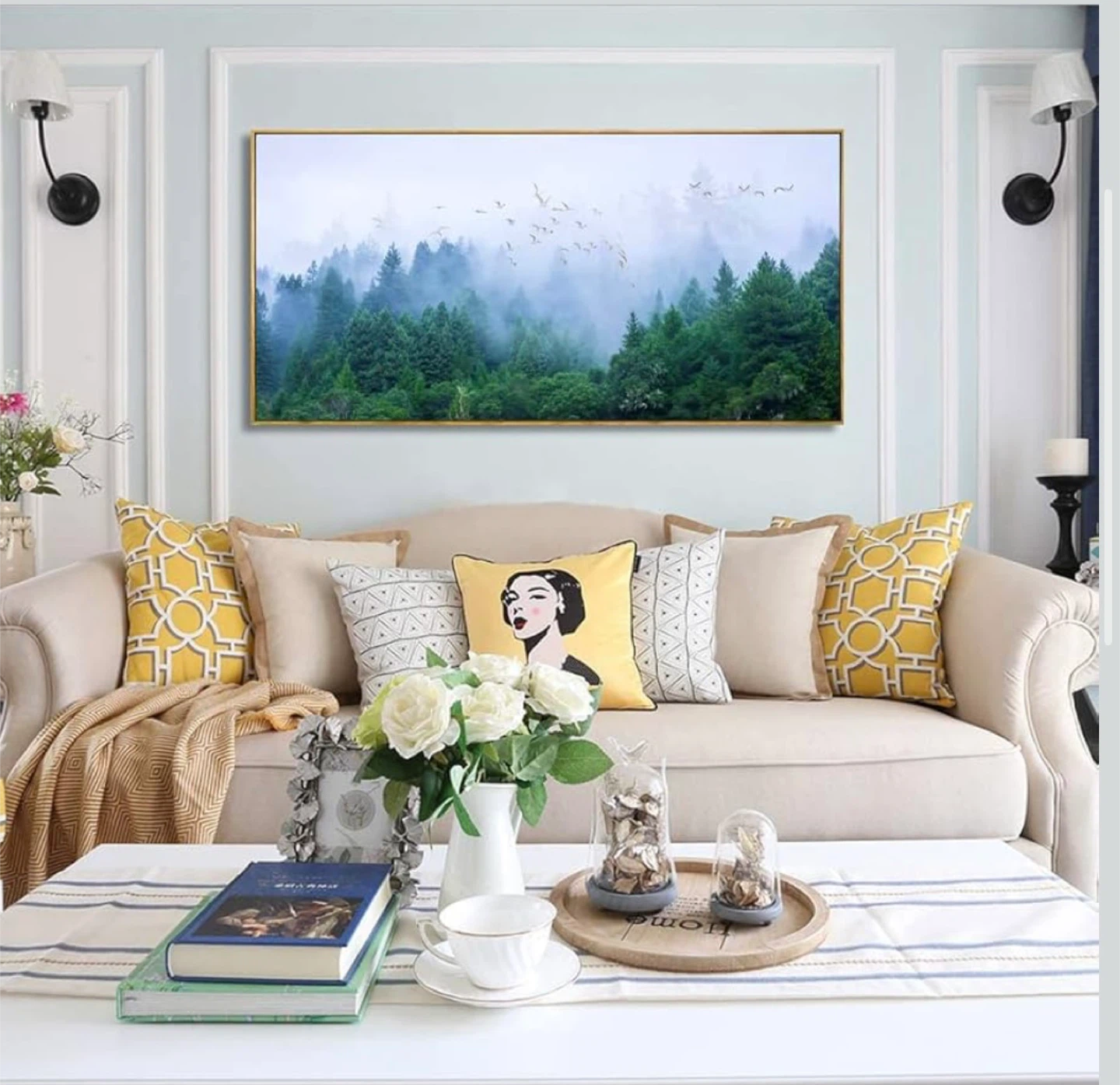 Foggy Forest Framed Canvas, 24”x47” - photo 2