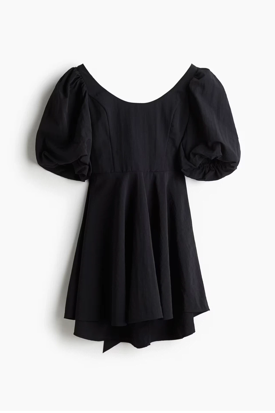 H&M Black Balloon-Sleeved Dress - photo 3