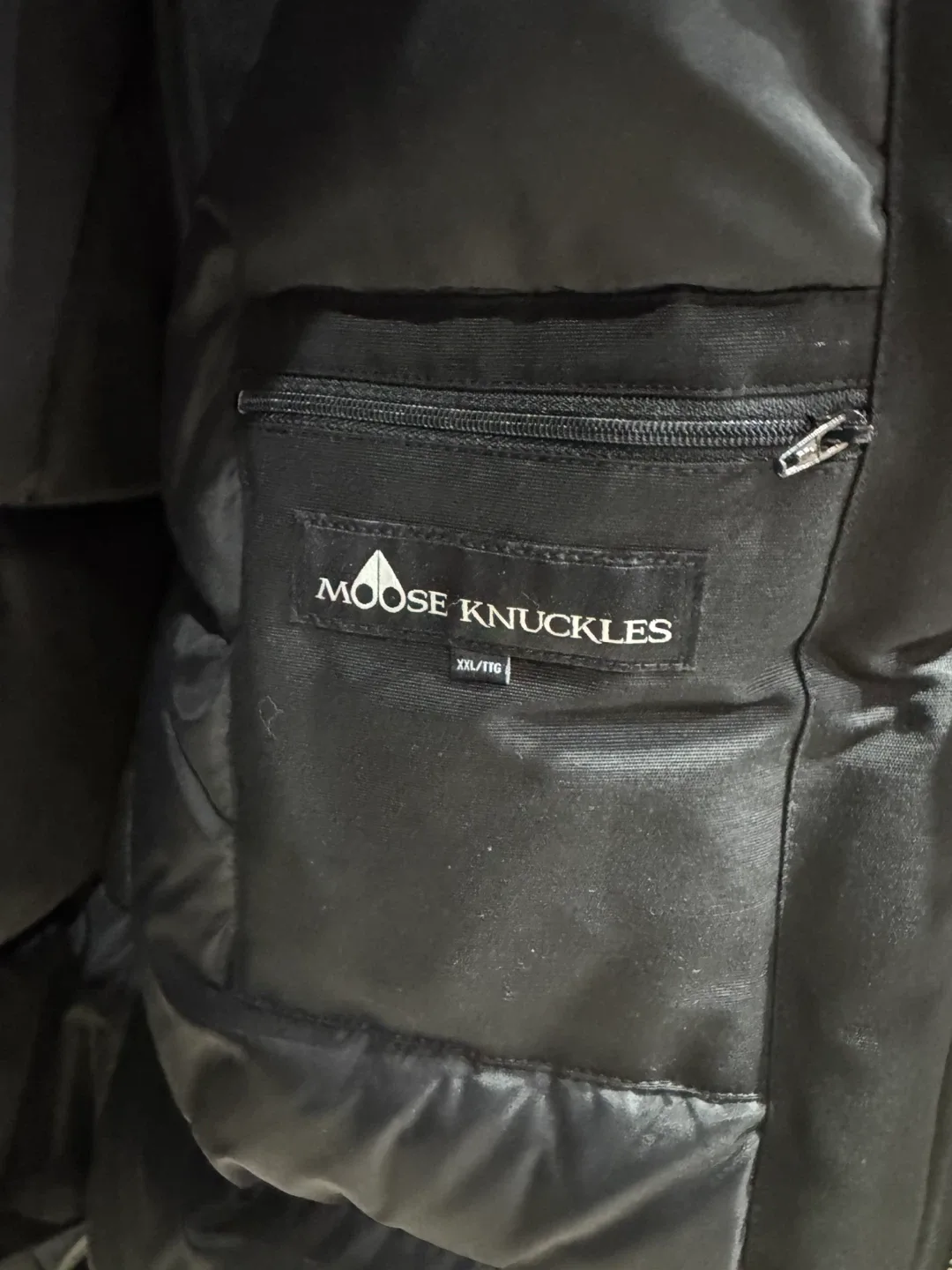 Moose Knuckles Down Filled Black Jacket Size XL image indicator(6)