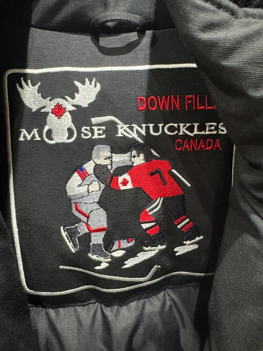 Moose Knuckles Down Filled Black Jacket Size XL image indicator(3)