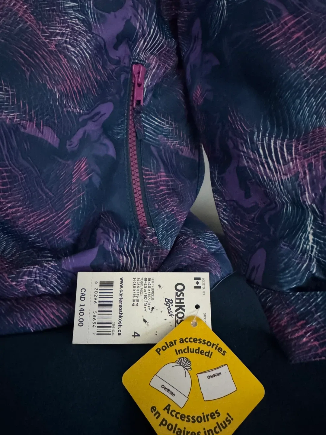 OshKosh Winter Jacket - Size 4 - New with Tags! image indicator(3)