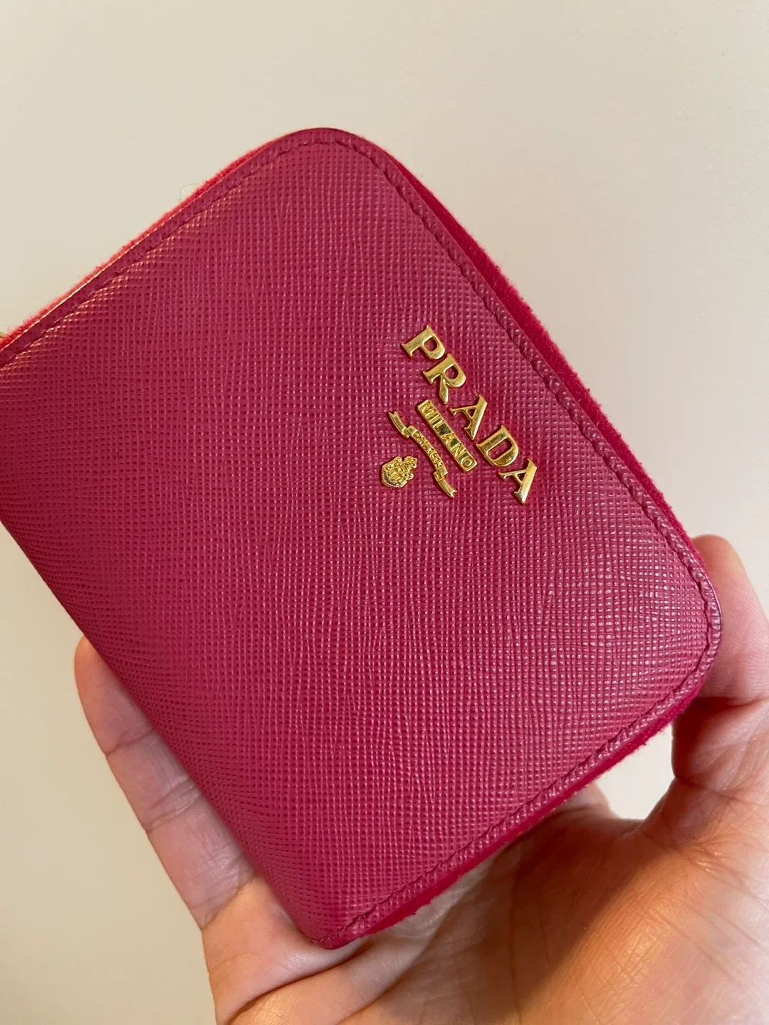 Prada Pink Leather Coin Purse 🥕 image indicator(10)