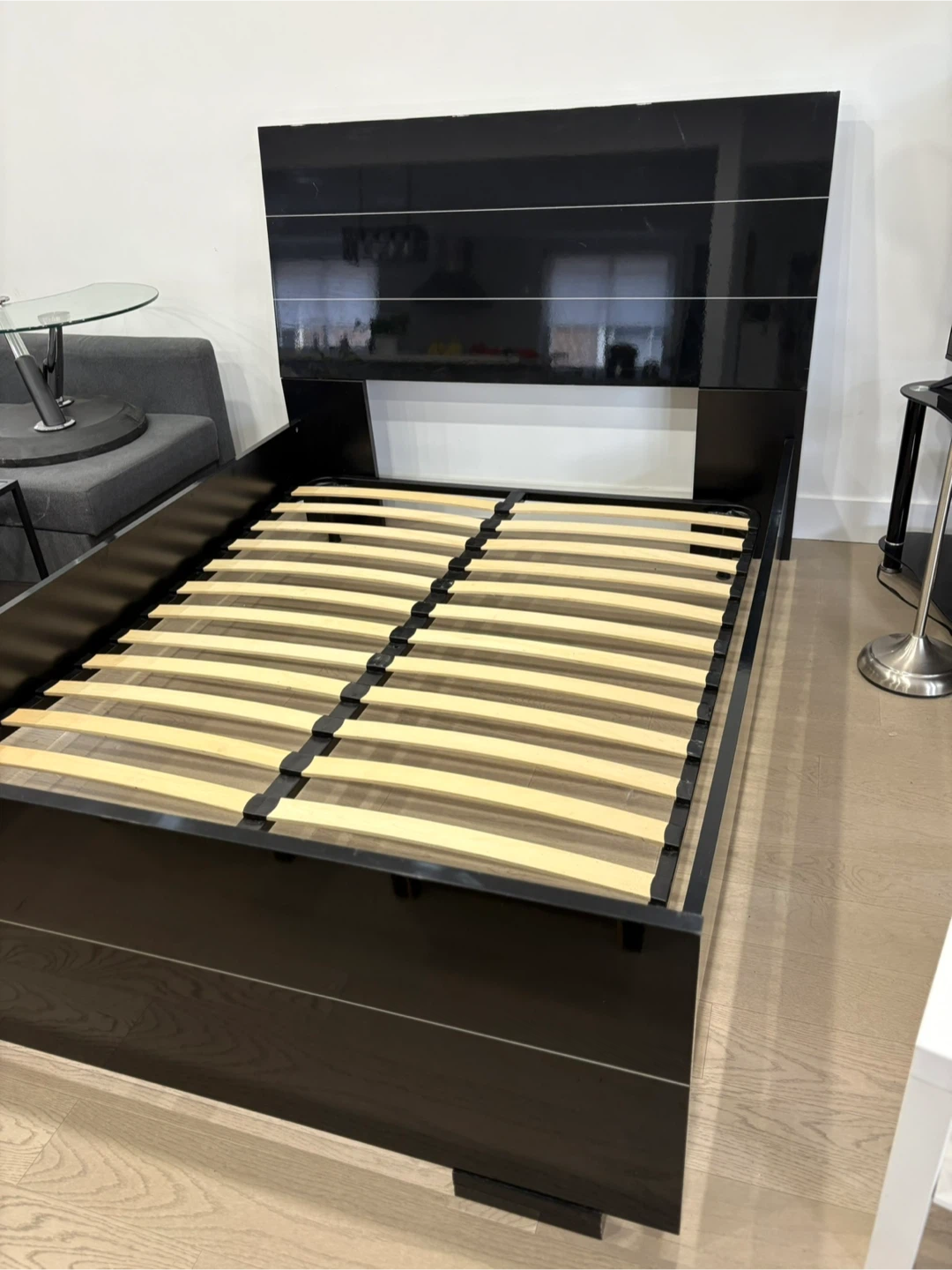 Black queen Bed Frame (1.96m x 1.24m) - photo 2