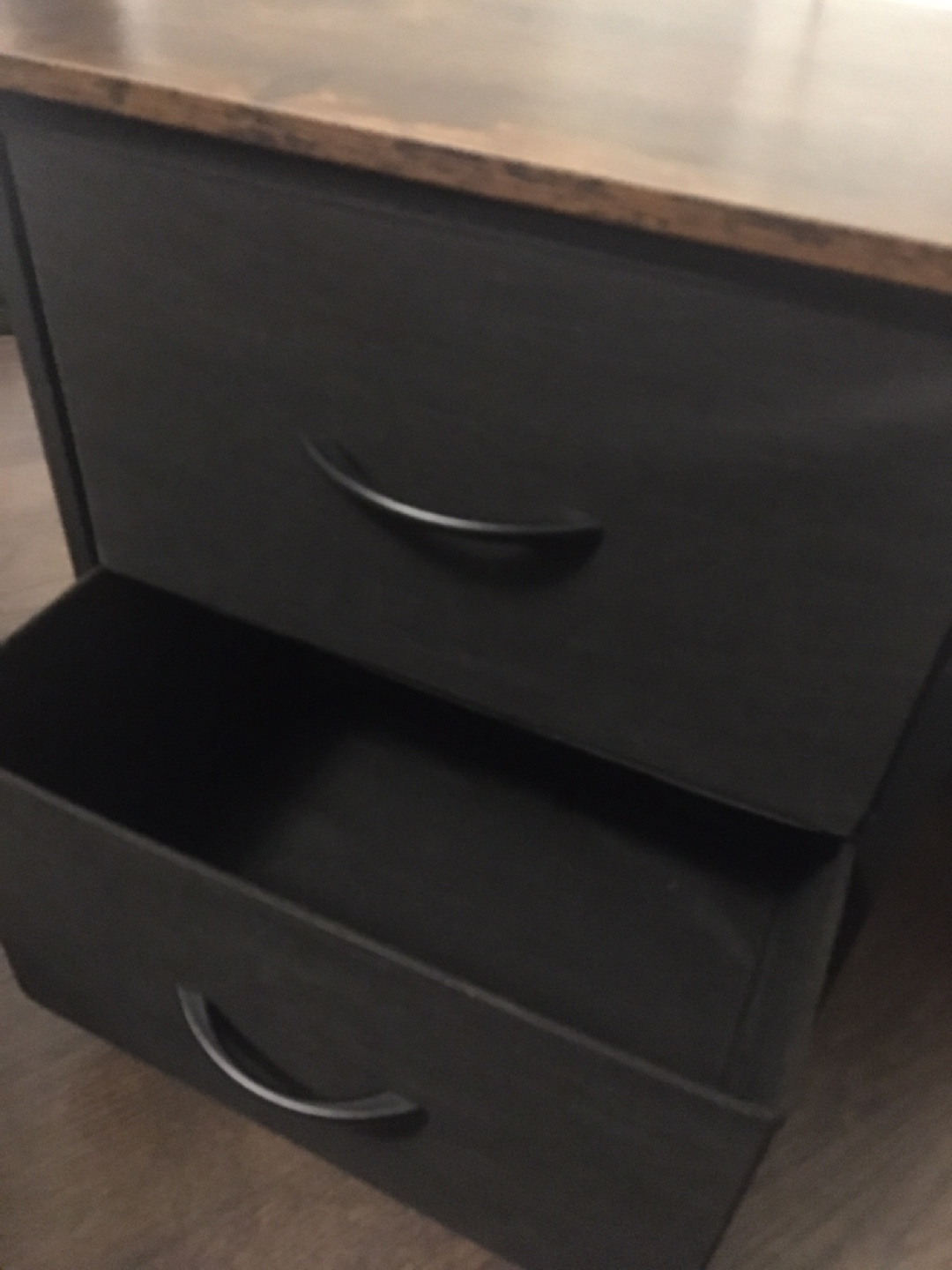 Small space nightstand 20in tall with fabric drawers - photo 3