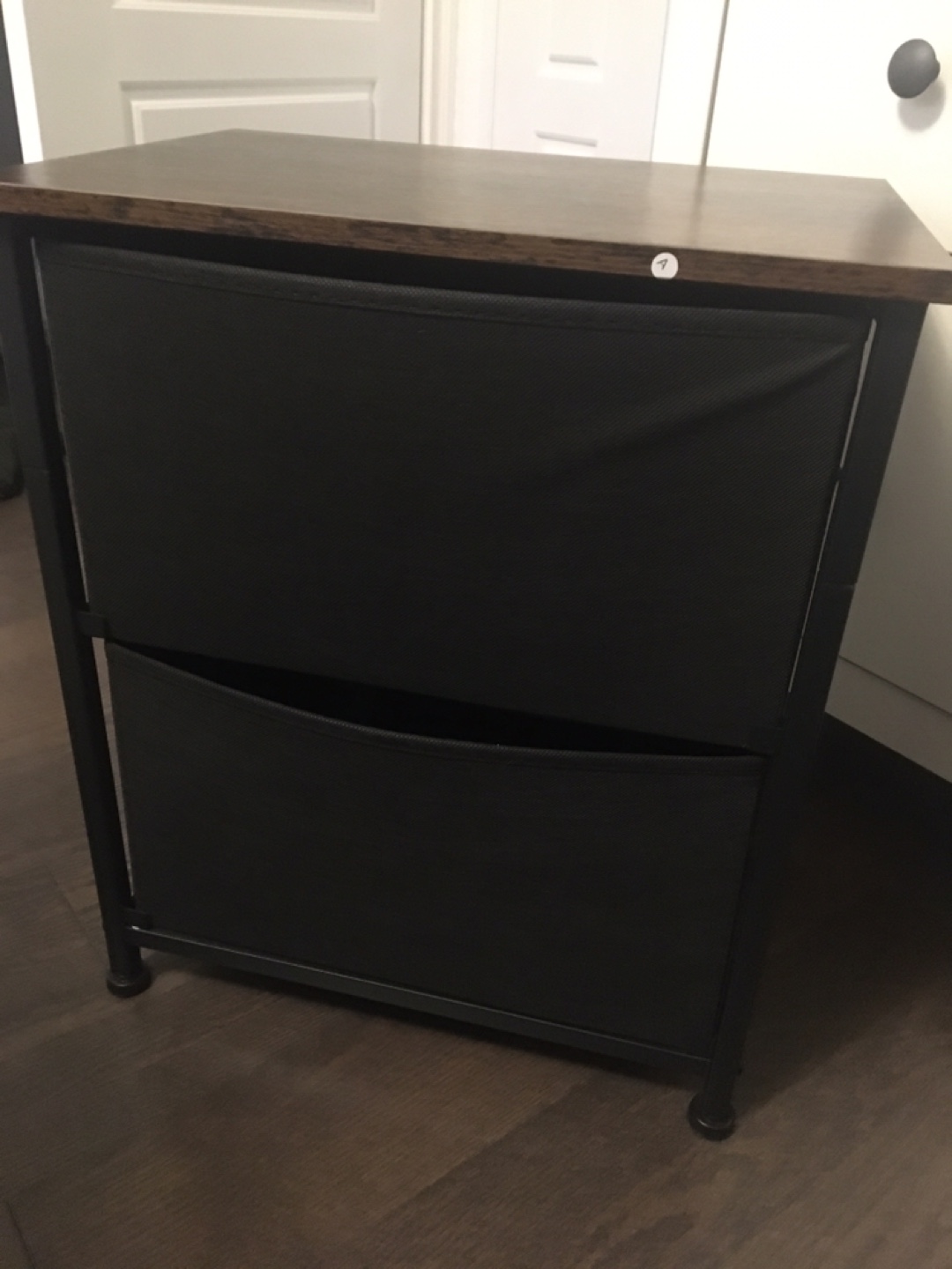 Small space nightstand 20in tall with fabric drawers - photo 4