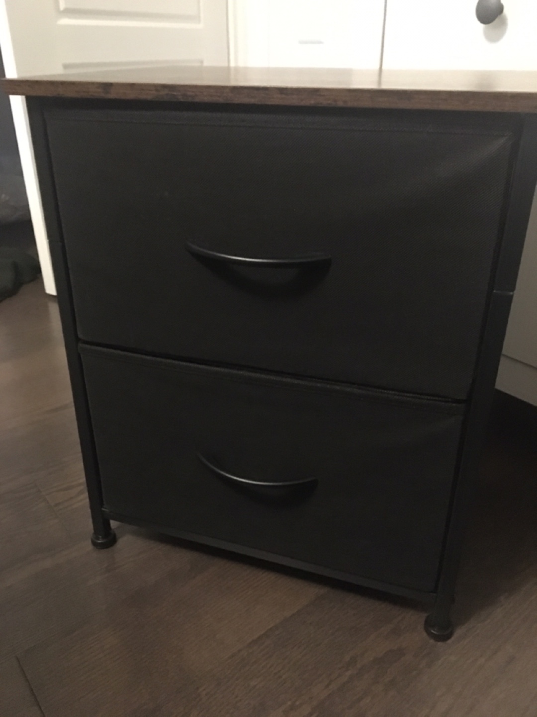 Small space nightstand 20in tall with fabric drawers - photo 5