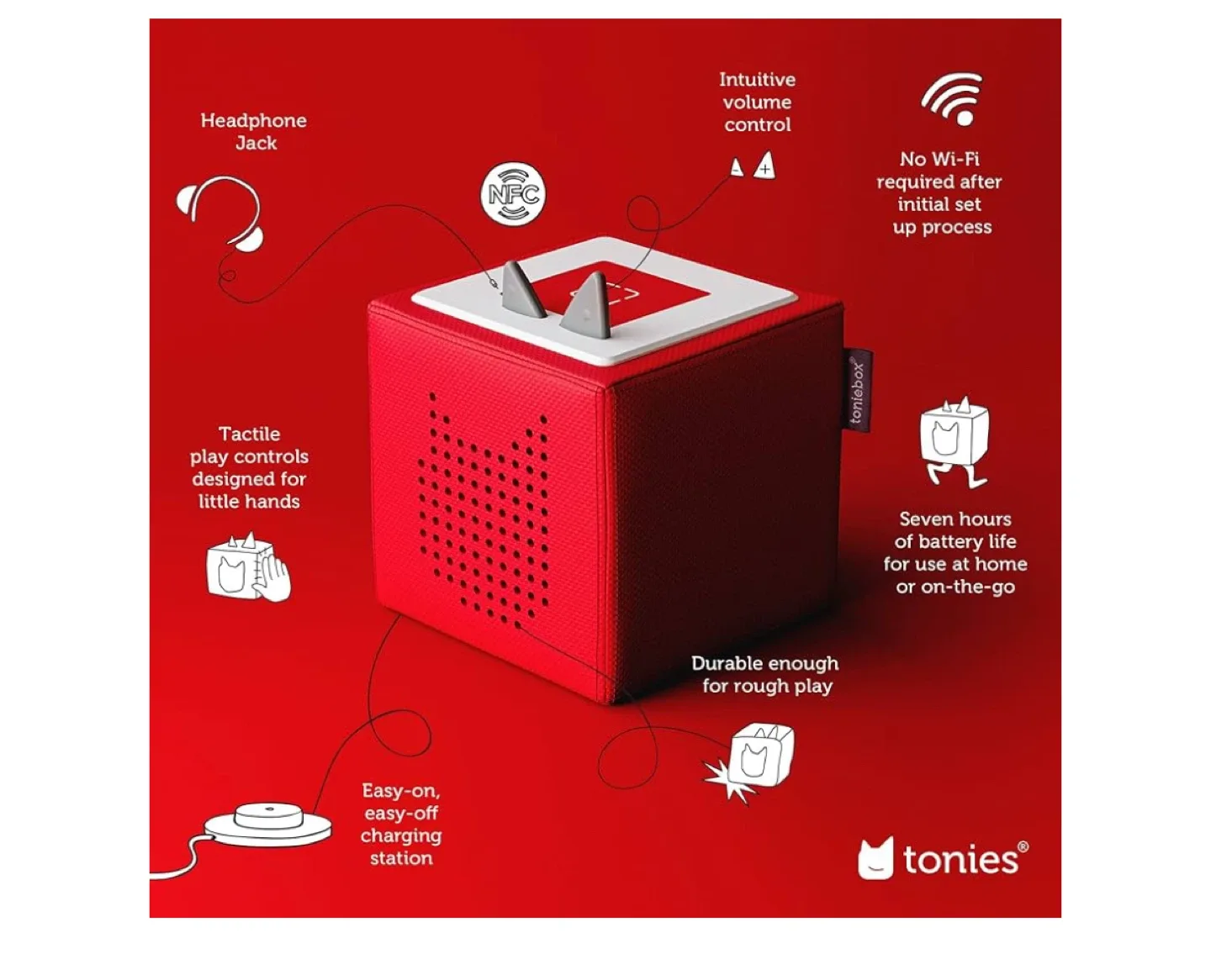 Tonies Starter Set - Red Toniebox with Content Tonie image indicator(3)