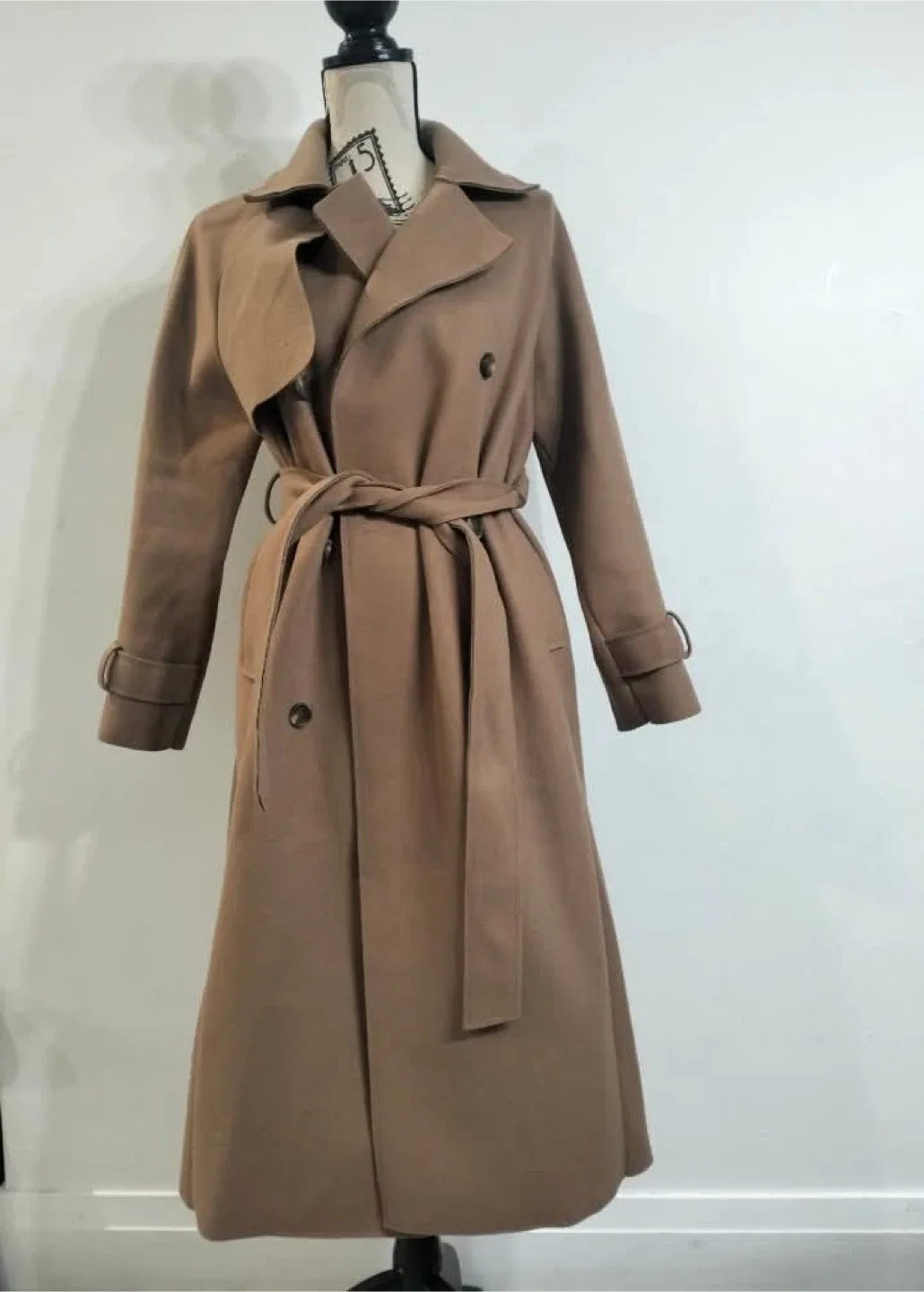Tan Trench Coat with Belt