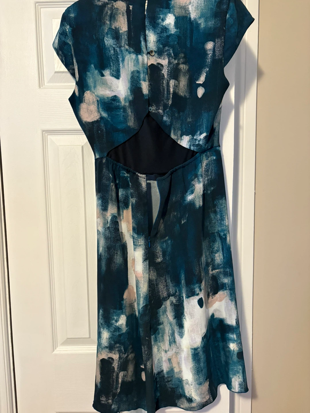 Babaton Dress Size 4 - Teal Abstract Pattern - photo 3