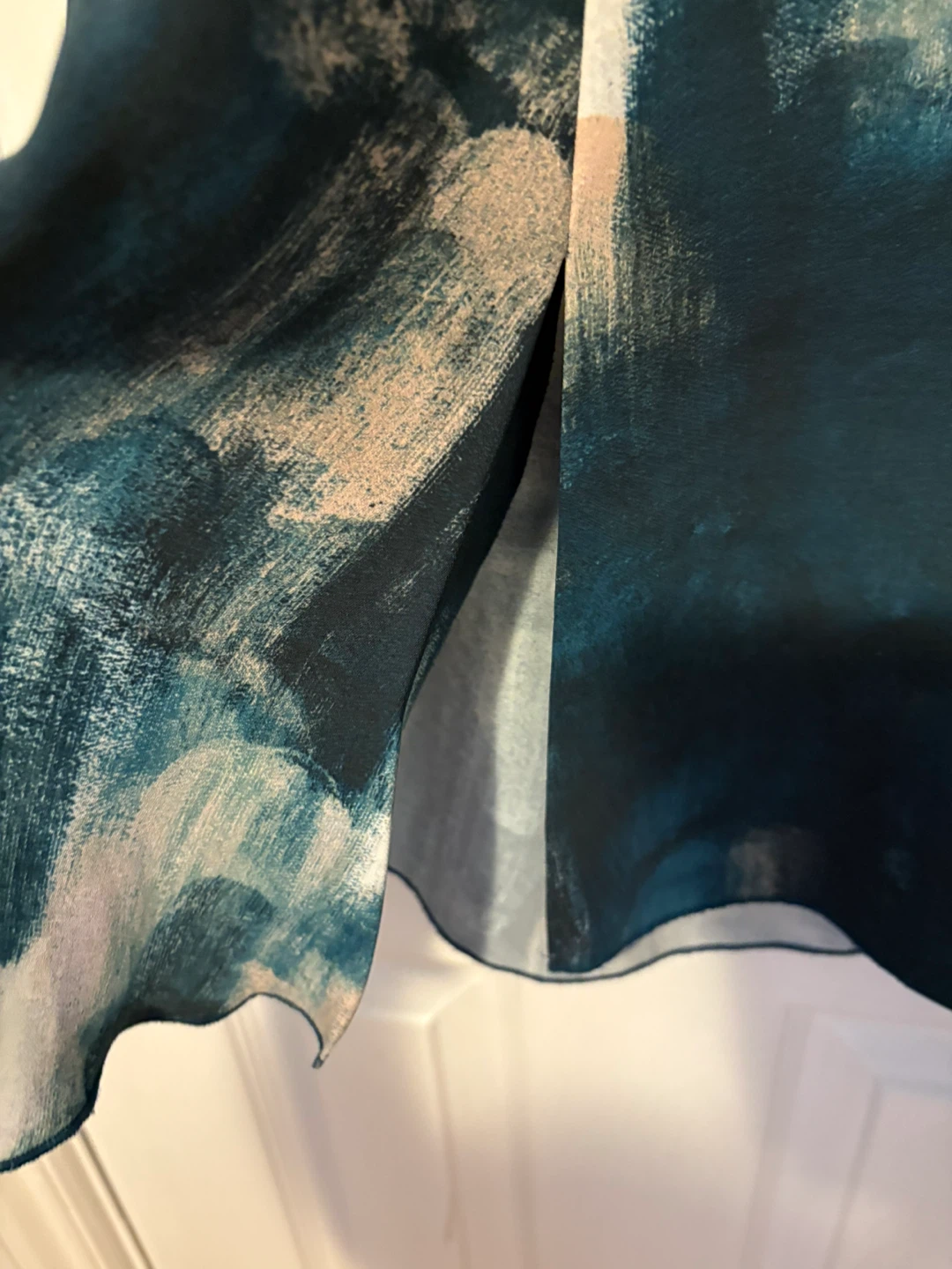 Babaton Dress Size 4 - Teal Abstract Pattern - photo 4