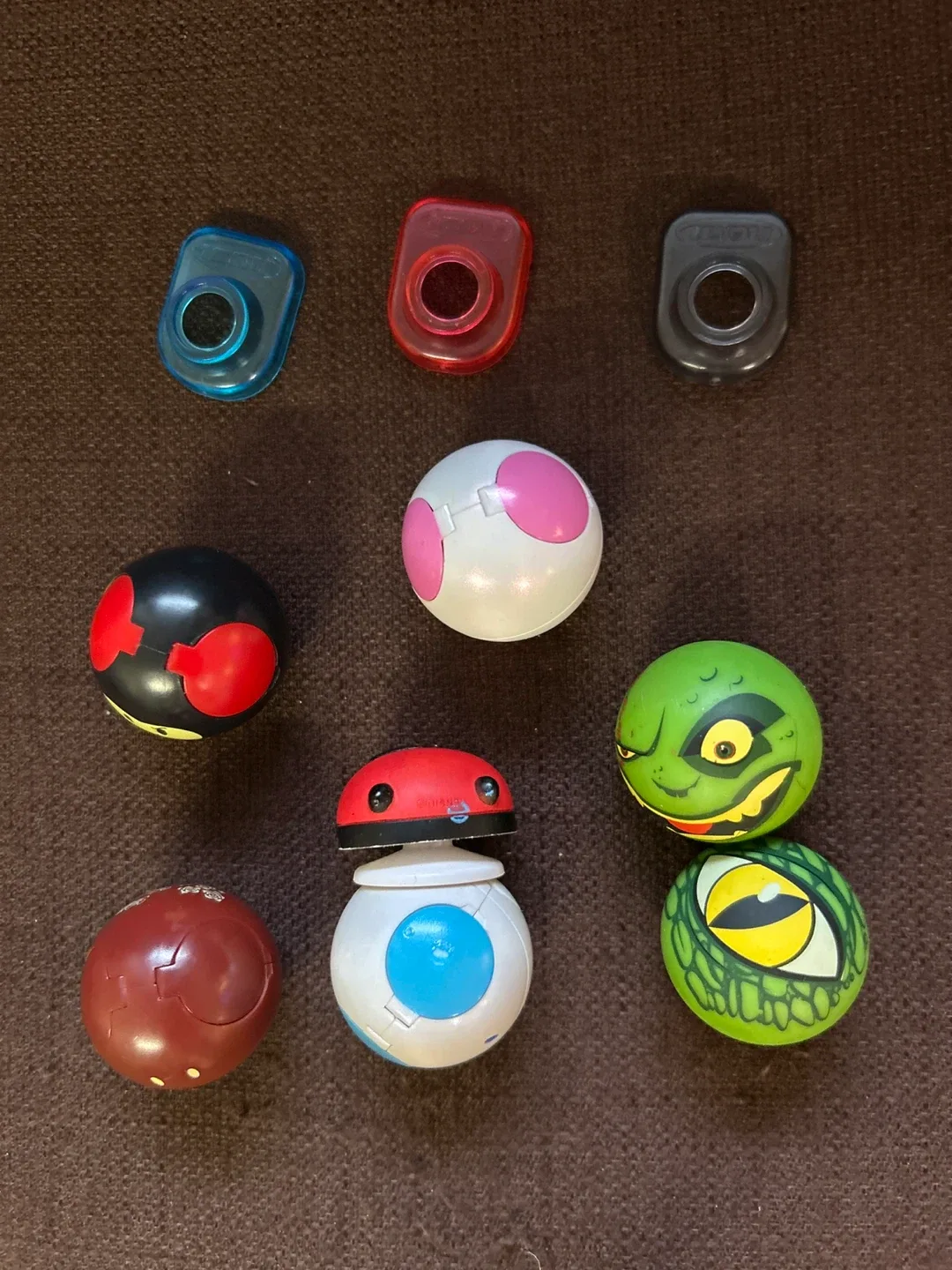 Collection of toy balls and accessories