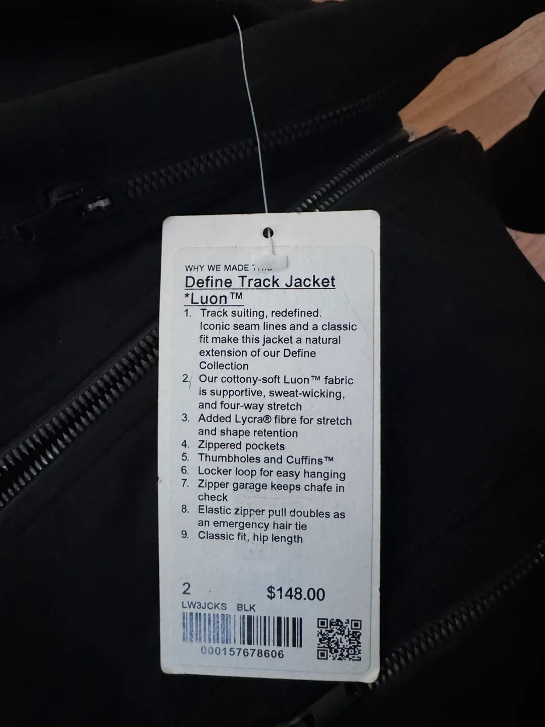 Lululemon Define Track Jacket - Black, Size 2 image indicator(5)