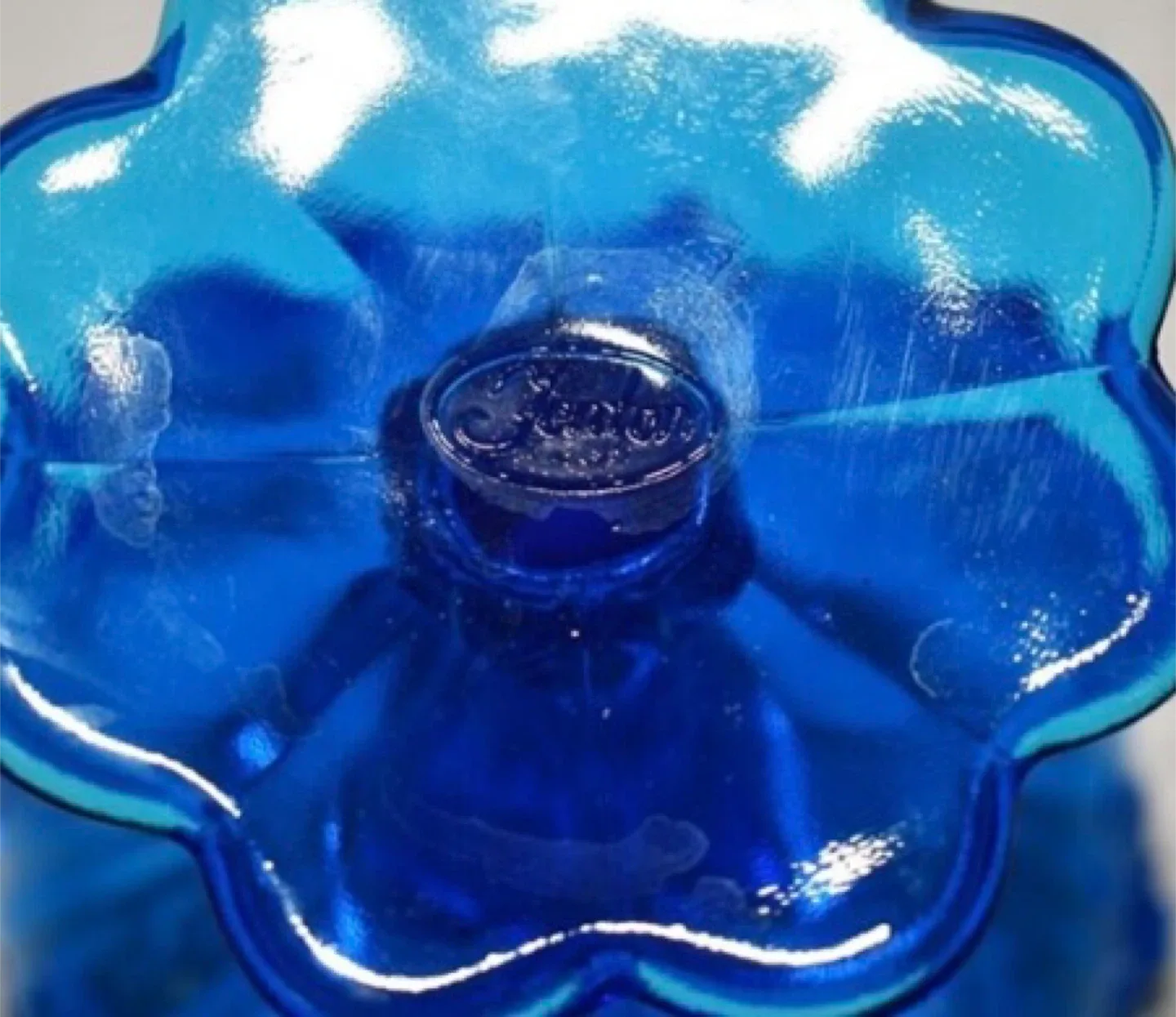 Fenton Blue Rose Bowl Candy Dish image indicator(2)