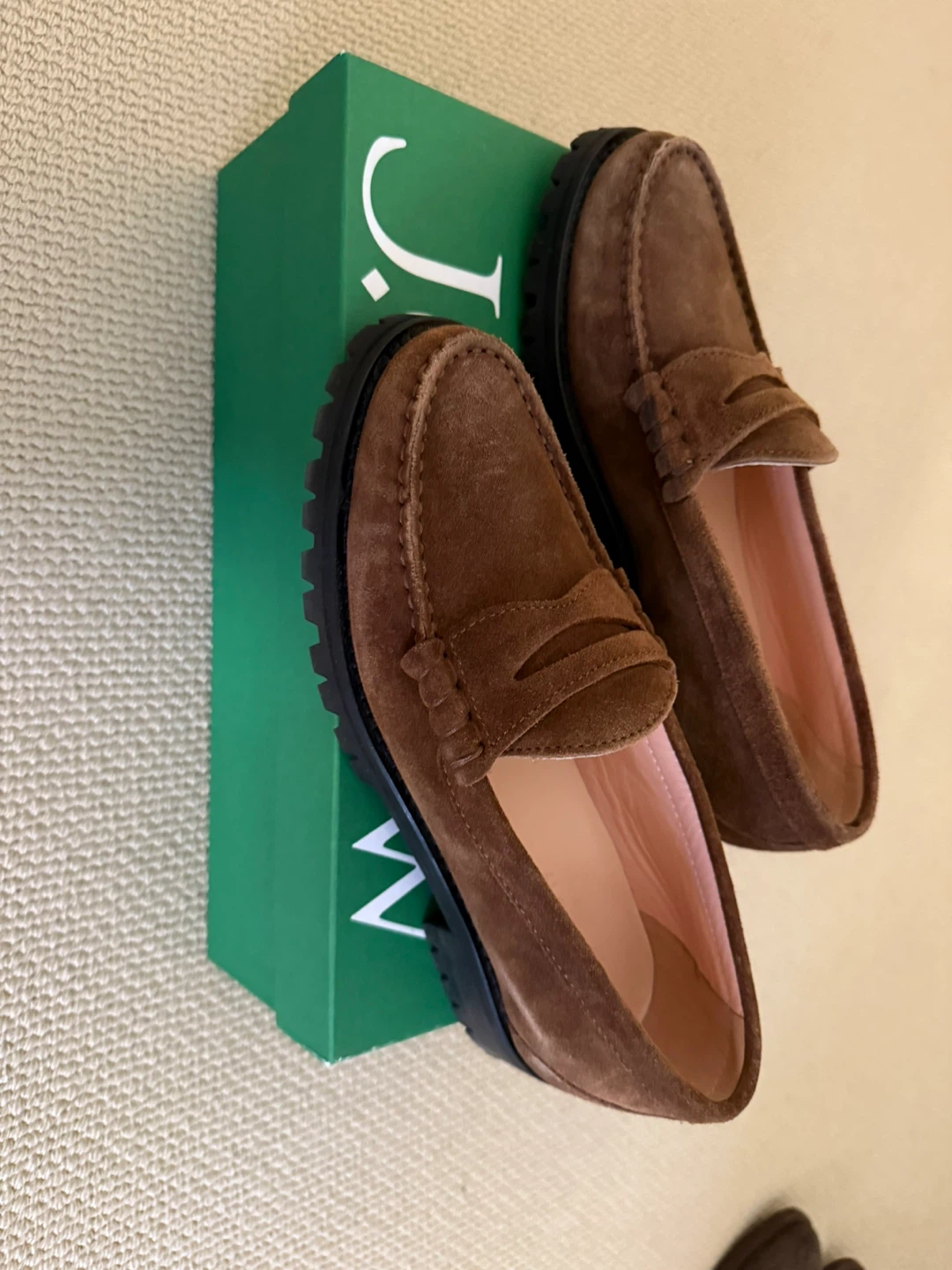 J.Crew Brown Suede Penny Loafers - Size 7.5