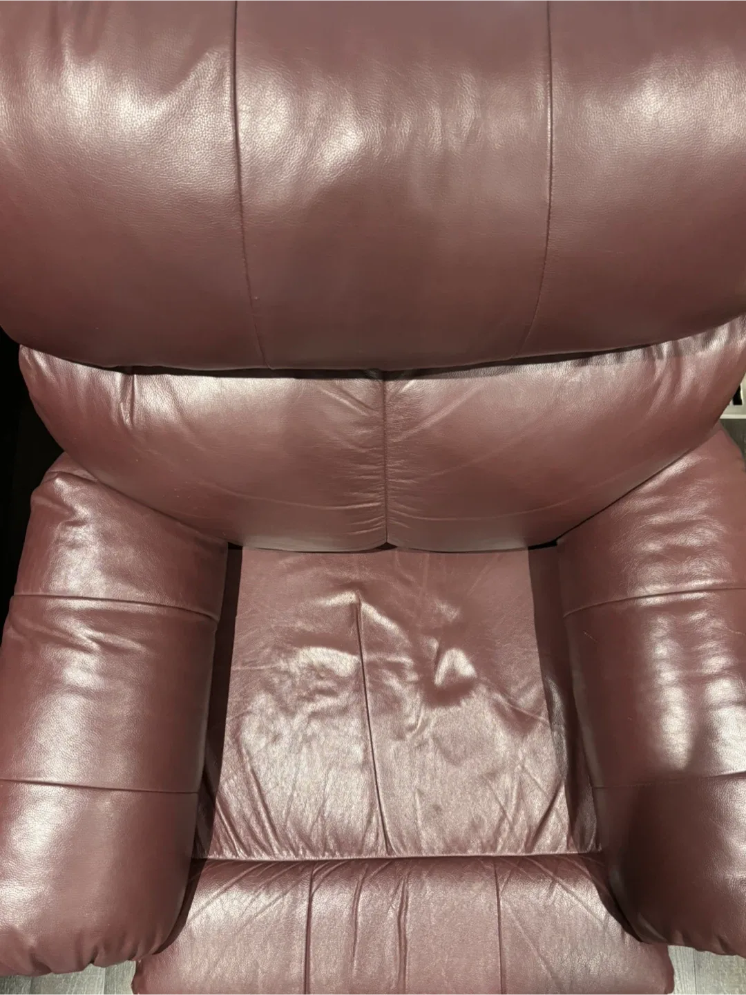 Burgundy Leather Recliner Chair image indicator(2)