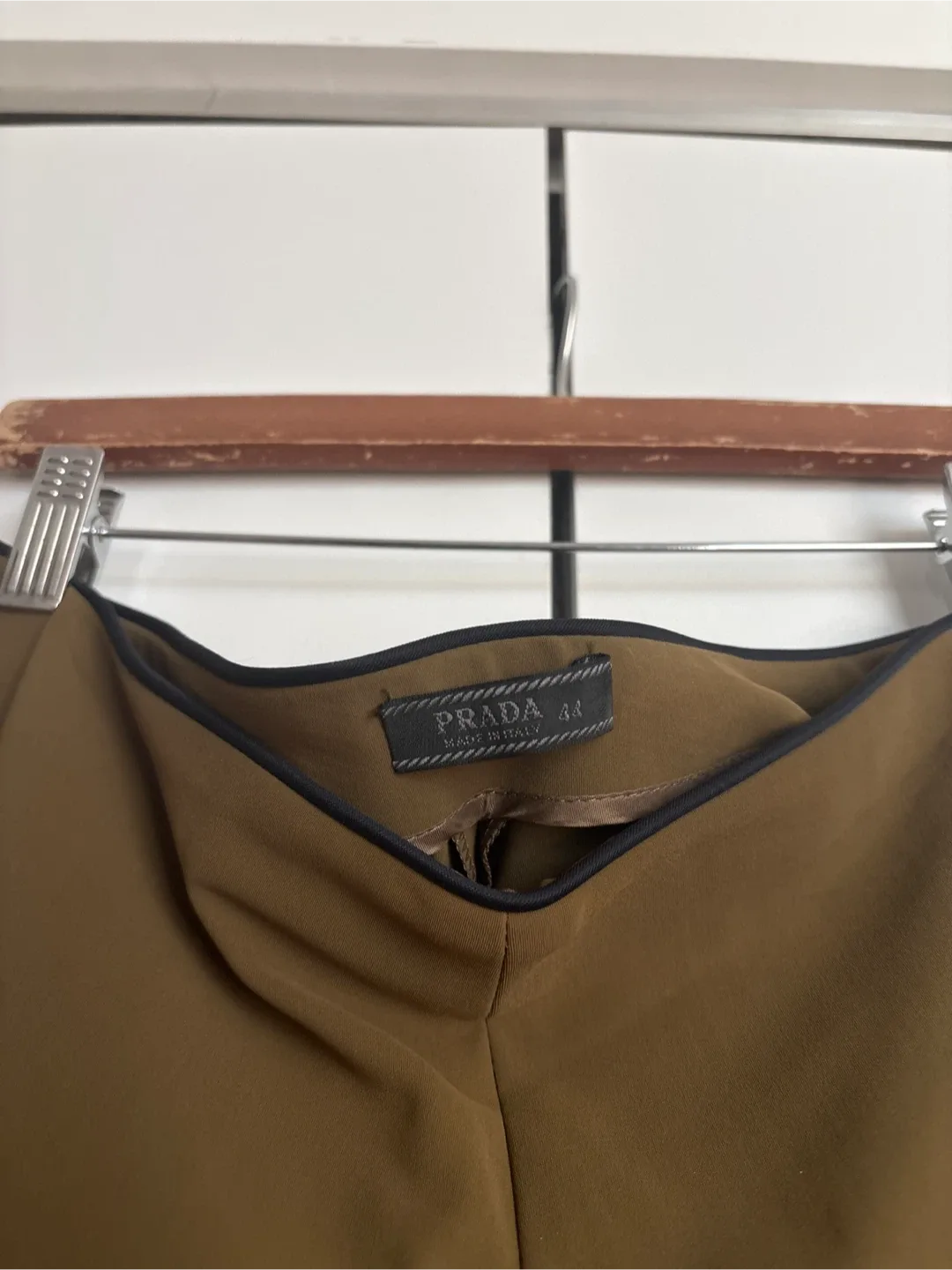 Prada Olive Green Pants Size 44 image indicator(2)