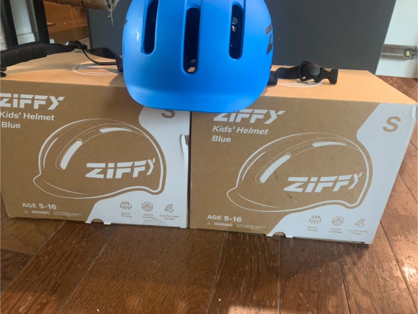 Ziffy Kids' Helmet - Blue, Size S, Age 5-16