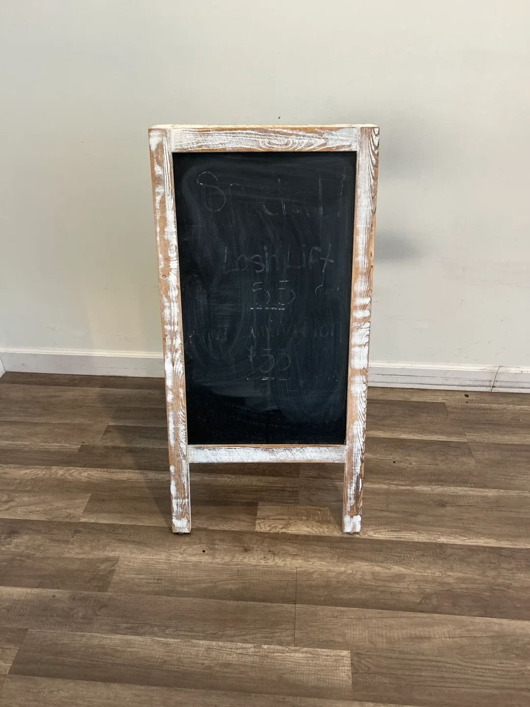 Rustic Chalkboard Sandwich Board Sign image indicator(2)