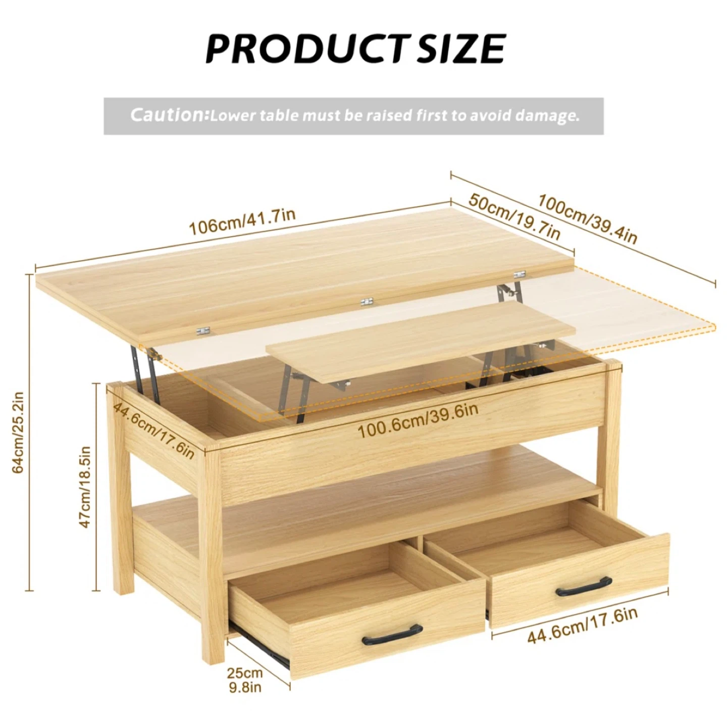WayFair Lift Top Coffee Table - photo 3